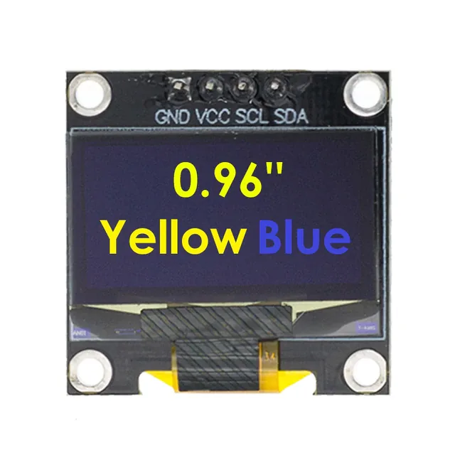 OLED дисплей 0.96'', цвет экрана: Yellow Blue