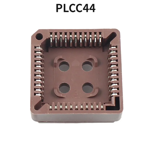 PLCC44 панель для микросхем на плату, выводной THT монтаж (44 Pin, step 1.27mm)