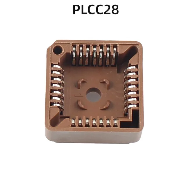 PLCC28 панель для микросхем на плату, выводной THT монтаж (28 Pin, step 1.27mm)