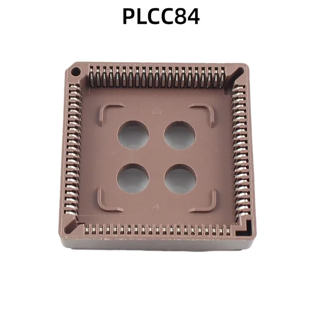 PLCC84 панель для микросхем на плату, выводной THT монтаж (84 Pin, step 1.27mm)