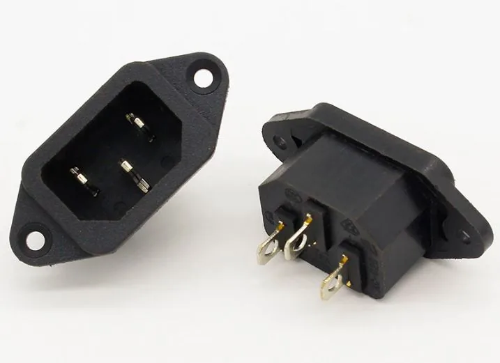IEC 320 C14 разъем питания "штекер", на корпус