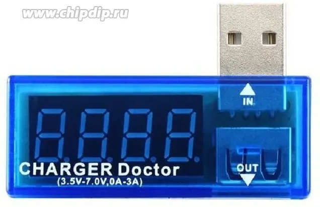 USB тестер Charger Doctor 0-3 измерение тока, напряжения / Мультитестер USB