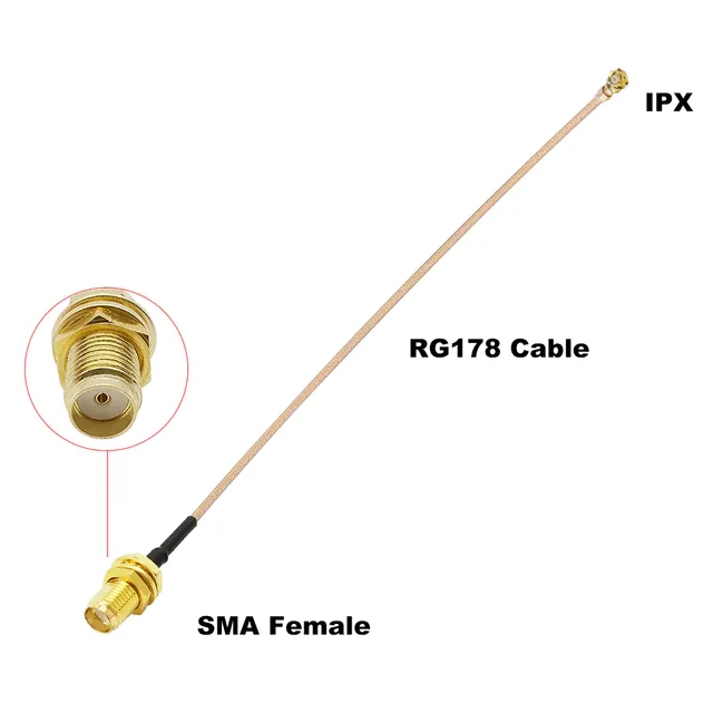 U.FL to SMA Female переход на кабеле RG178 длина 20см