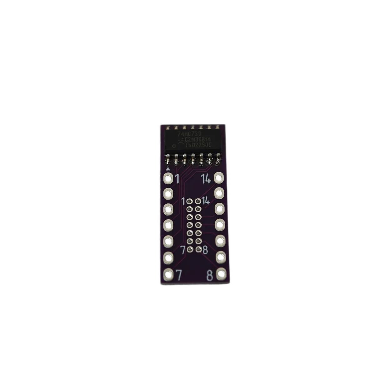 74HC73D SOIC-14 1.27mm на плате переходной to DIP7x2 2.54mm