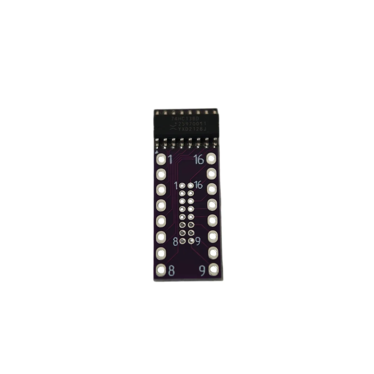 74HC138D SOIC-16 1.27mm на плате переходной to DIP8x2 2.54mm