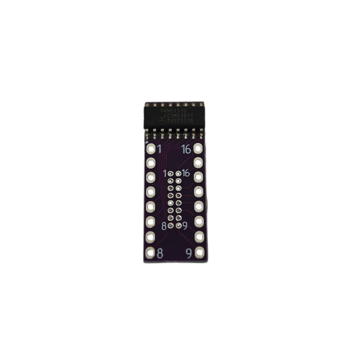74HC151D SOIC-16 1.27mm на плате переходной to DIP8x2 2.54mm