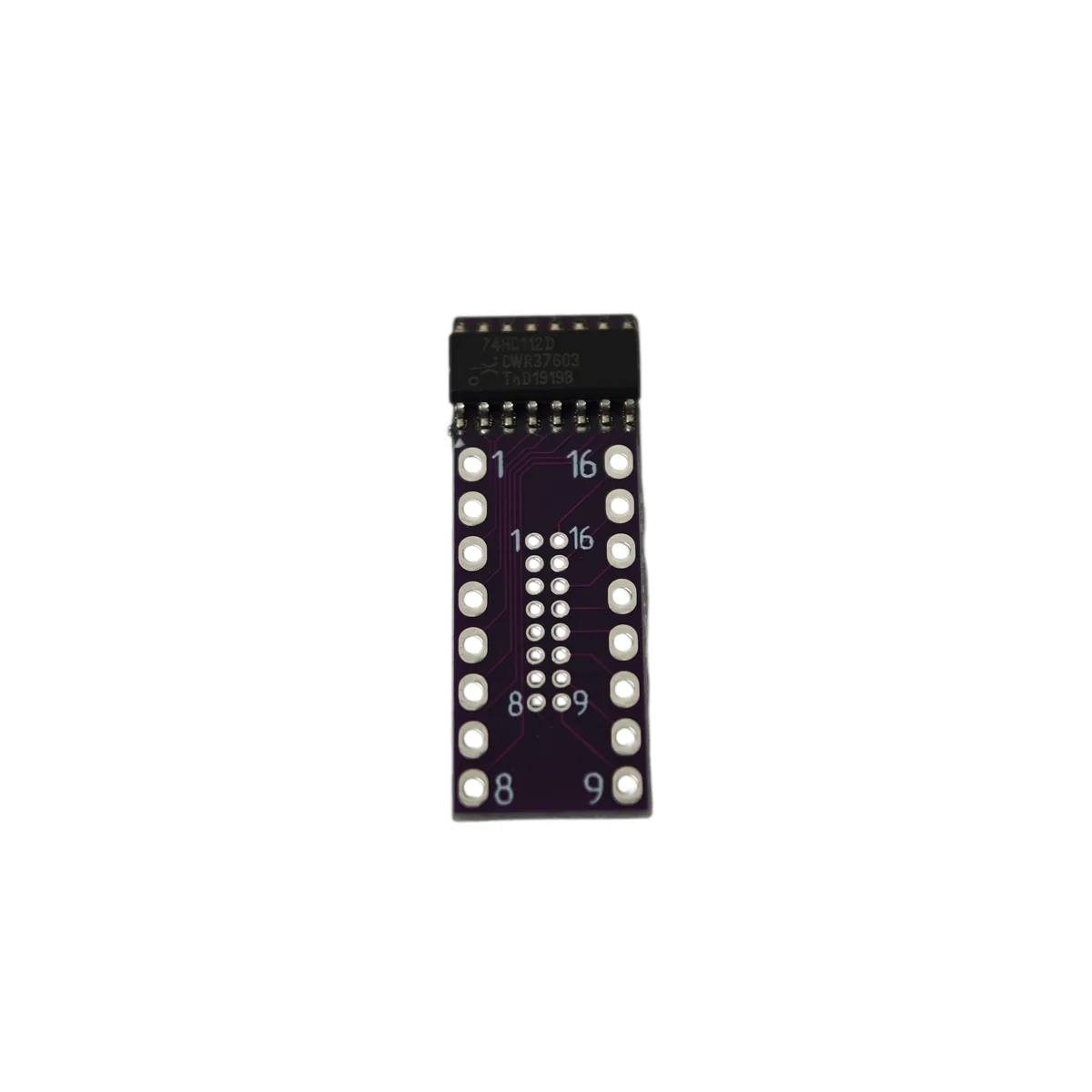 74HC112D SOIC-16 1.27mm на плате переходной to DIP8x2 2.54mm
