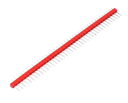 PLS-40 RED (DS1021-1x40), Вилка штыревая 2.54мм 1х40pin (цвет - красный)