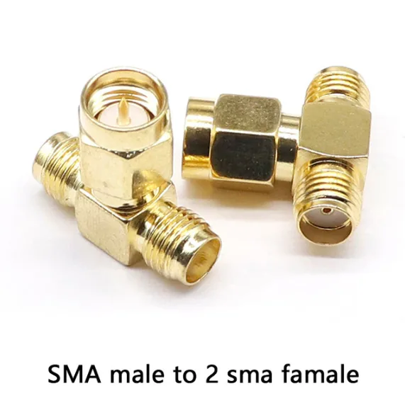 SMA(female)-SMA(male)-SMA(female) переходник Т-образный. Переходник SMA(мама)-SMA(папа)-SMA(мама) Т-образный
