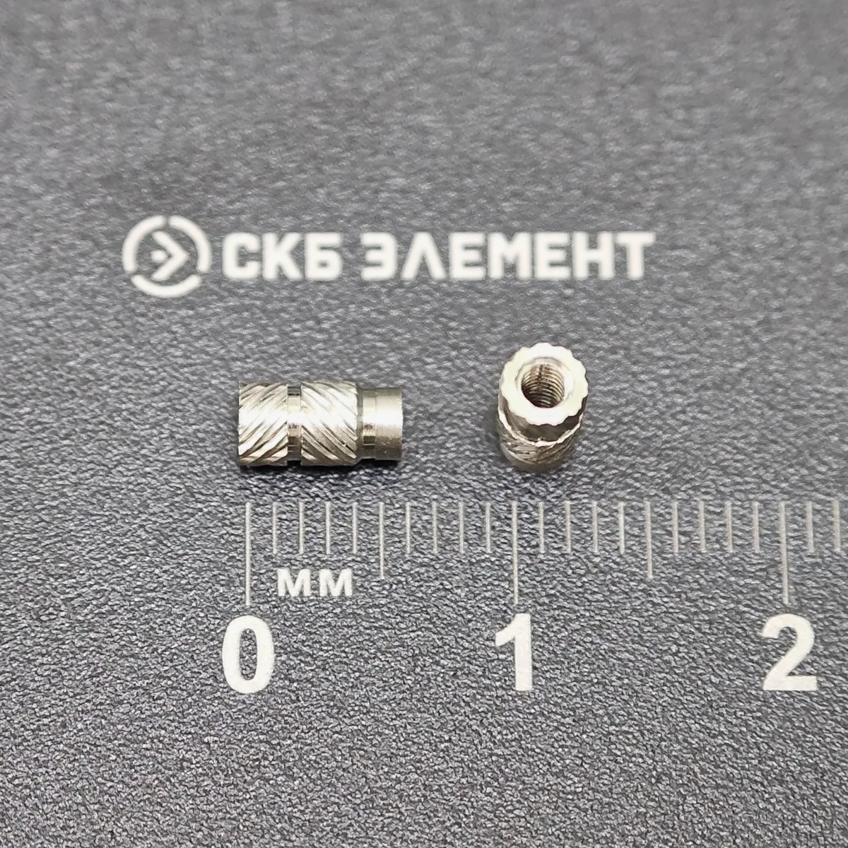 М2-OD3,2-L6-AISI Втулка резьбовая вплавляемая, сквозная. Нерж. сталь