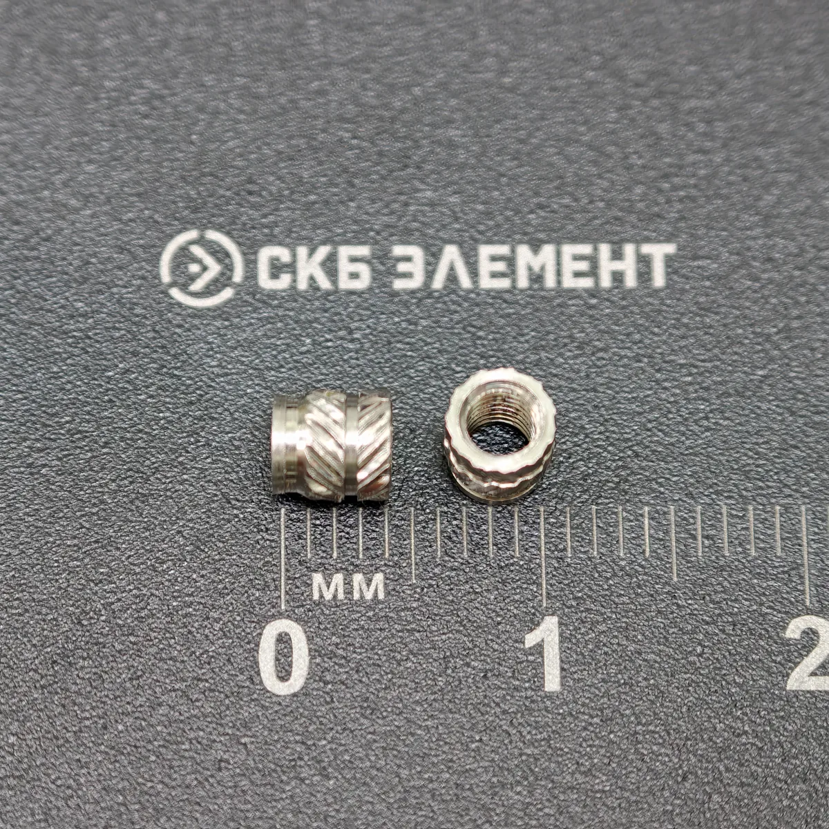 М3-OD4,2-L4,5-AISI Втулка резьбовая вплавляемая, сквозная. Нерж. сталь