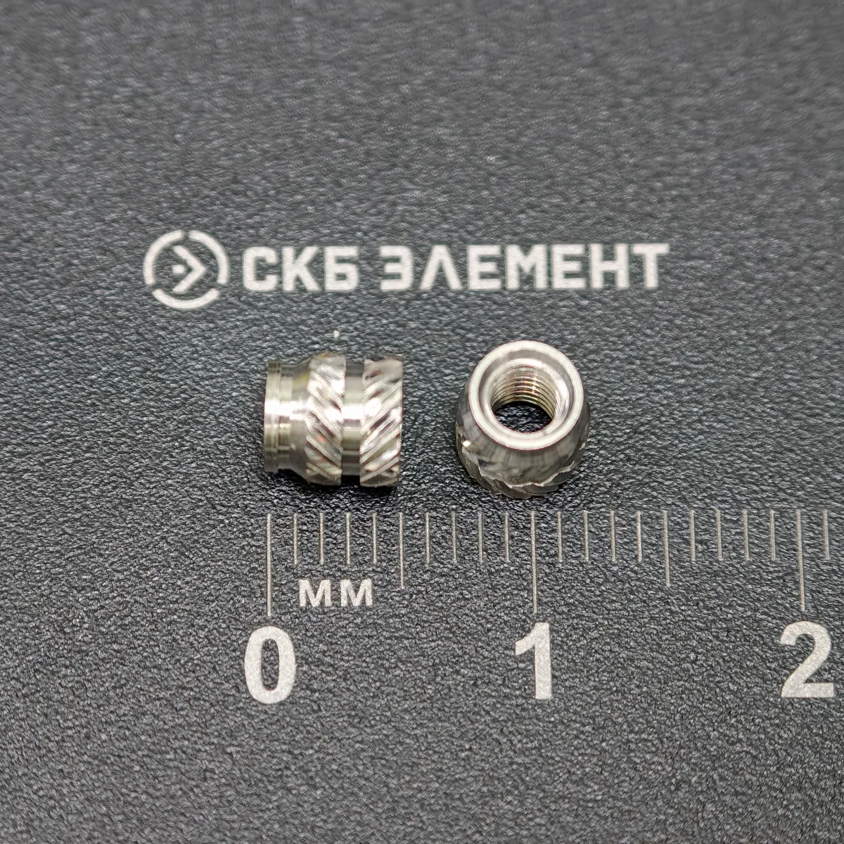 М3-OD5-L5-AISI Втулка резьбовая вплавляемая, сквозная. Нерж. сталь