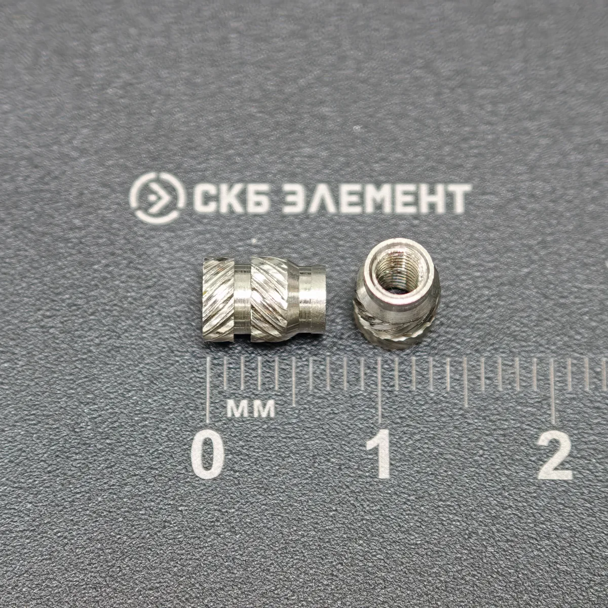 М3-OD5-L7-AISI Втулка резьбовая вплавляемая, сквозная. Нерж. сталь