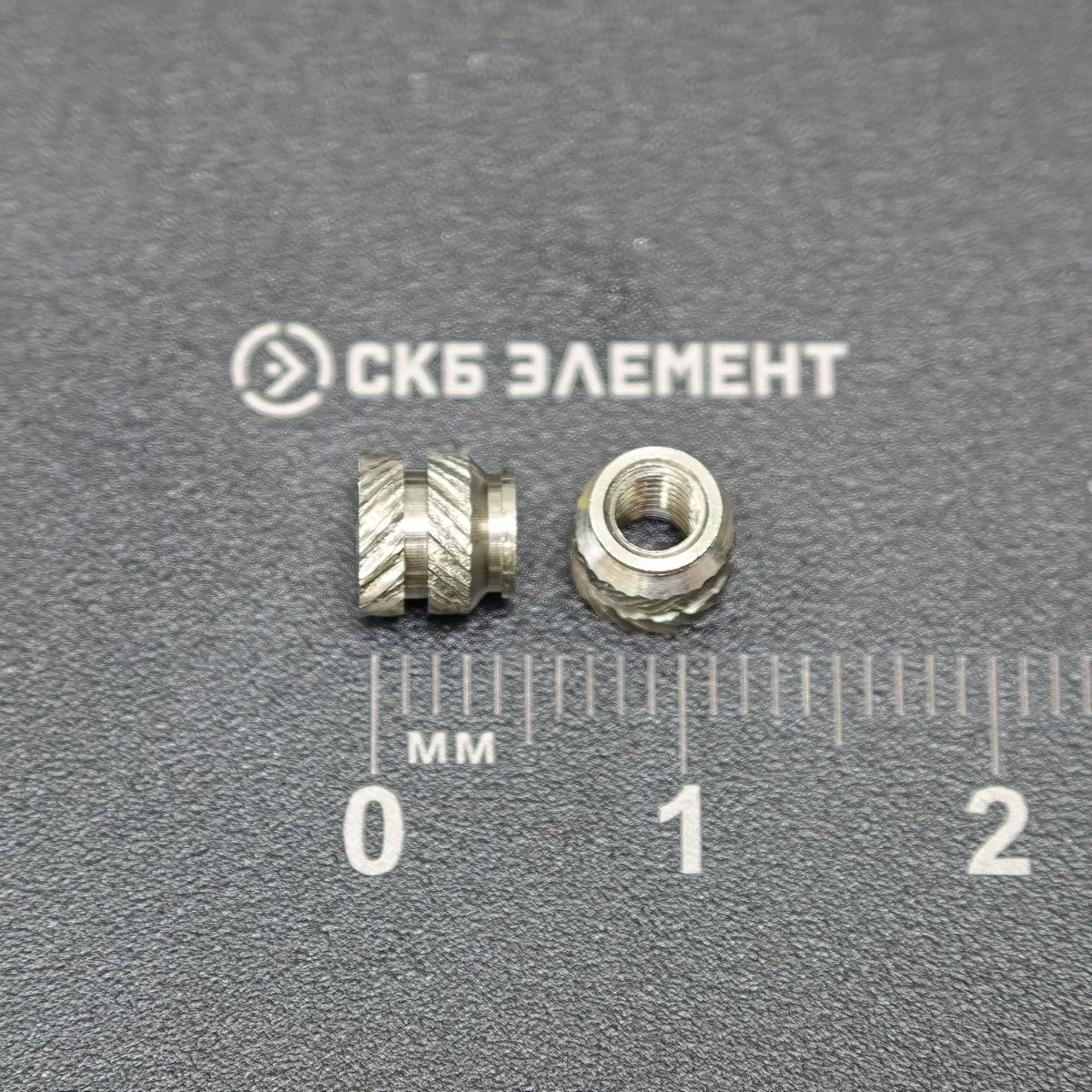 М3-OD5,3-L5-AISI Втулка резьбовая вплавляемая, сквозная. Нерж. сталь