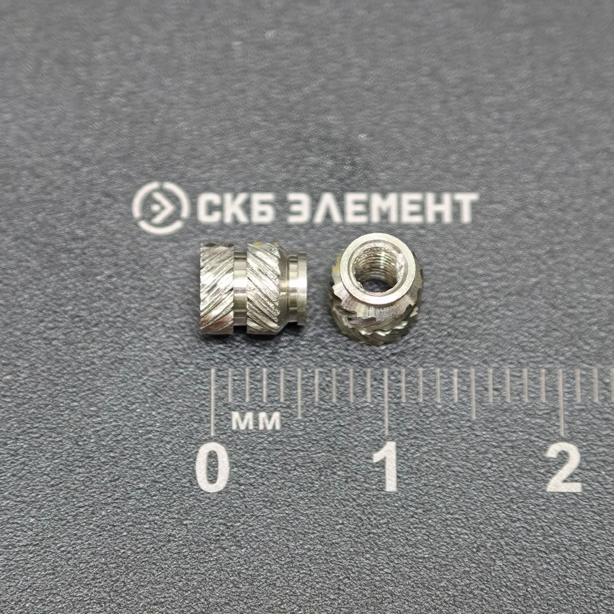 М3-OD5,3-L6-AISI Втулка резьбовая вплавляемая, сквозная. Нерж. сталь