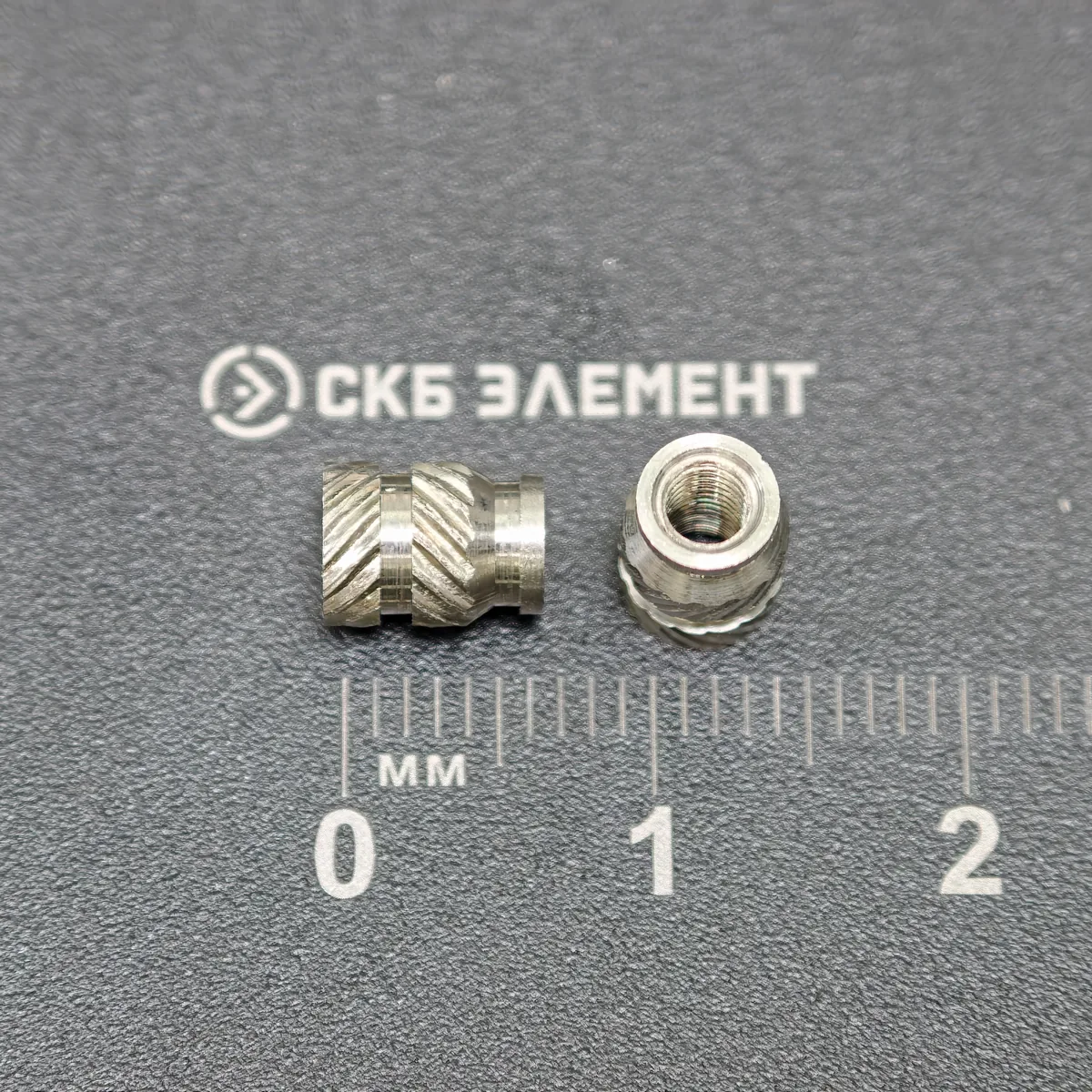 М3-OD5,3-L7-AISI Втулка резьбовая вплавляемая, сквозная. Нерж. сталь