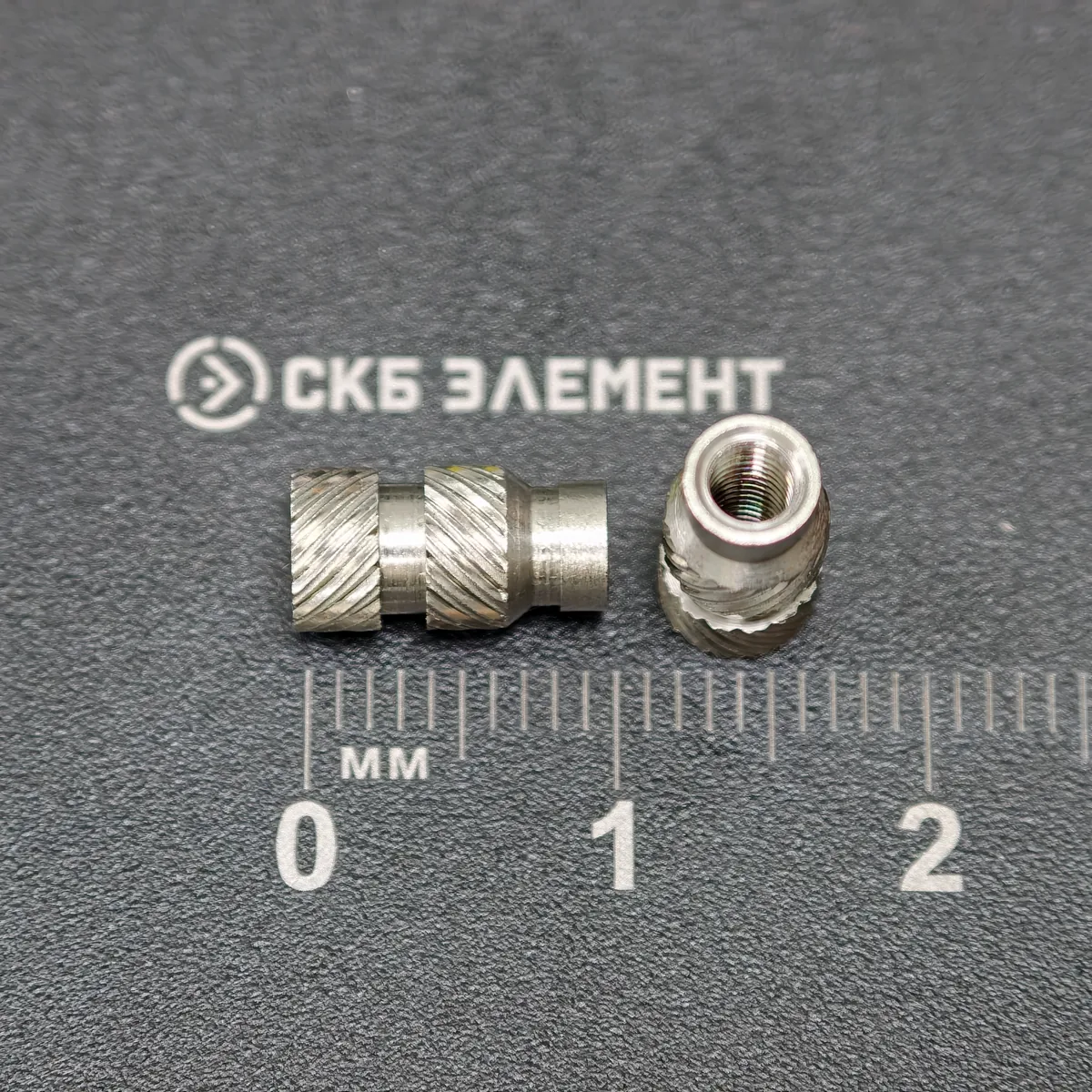 М3-OD5,3-L10-AISI Втулка резьбовая вплавляемая, сквозная. Нерж. сталь