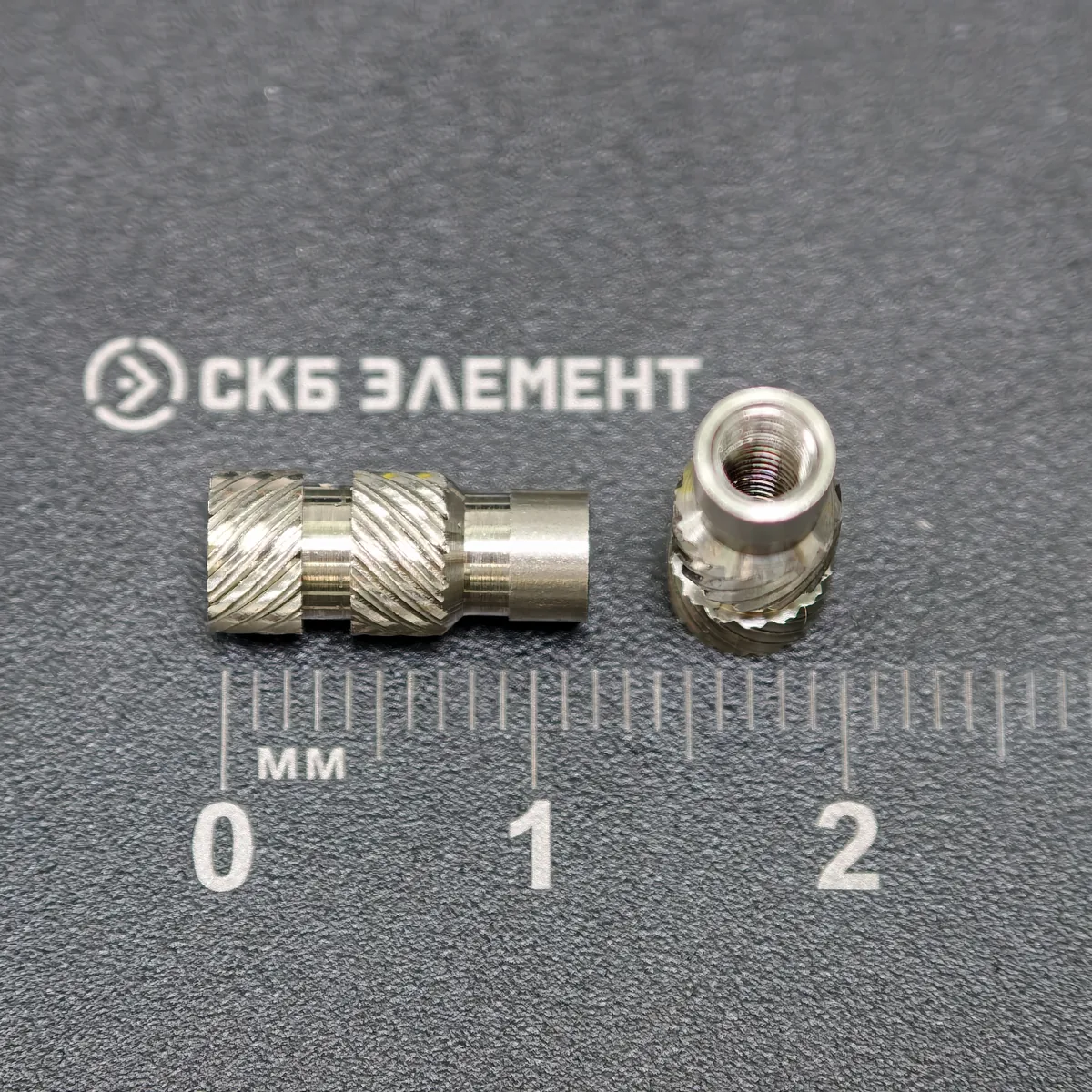 М3-OD5,3-L12-AISI Втулка резьбовая вплавляемая, сквозная. Нерж. сталь