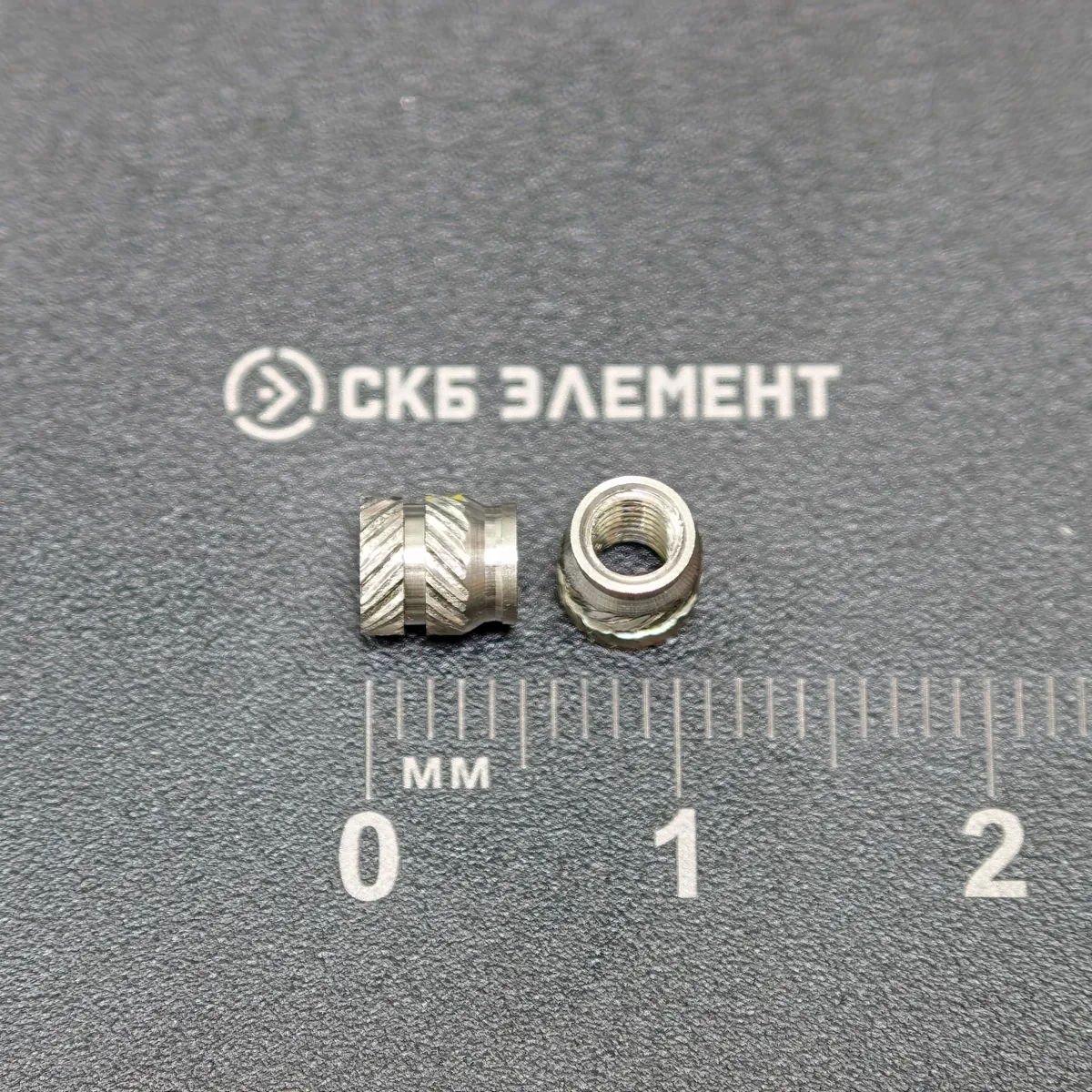 М3-OD4,6-L5-AISI Втулка резьбовая вплавляемая, сквозная. Нерж. сталь