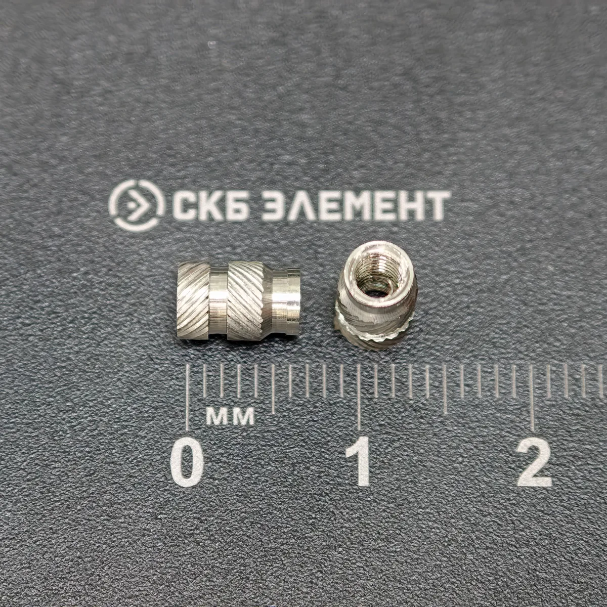 М3-OD4,6-L7-AISI Втулка резьбовая вплавляемая, сквозная. Нерж. сталь