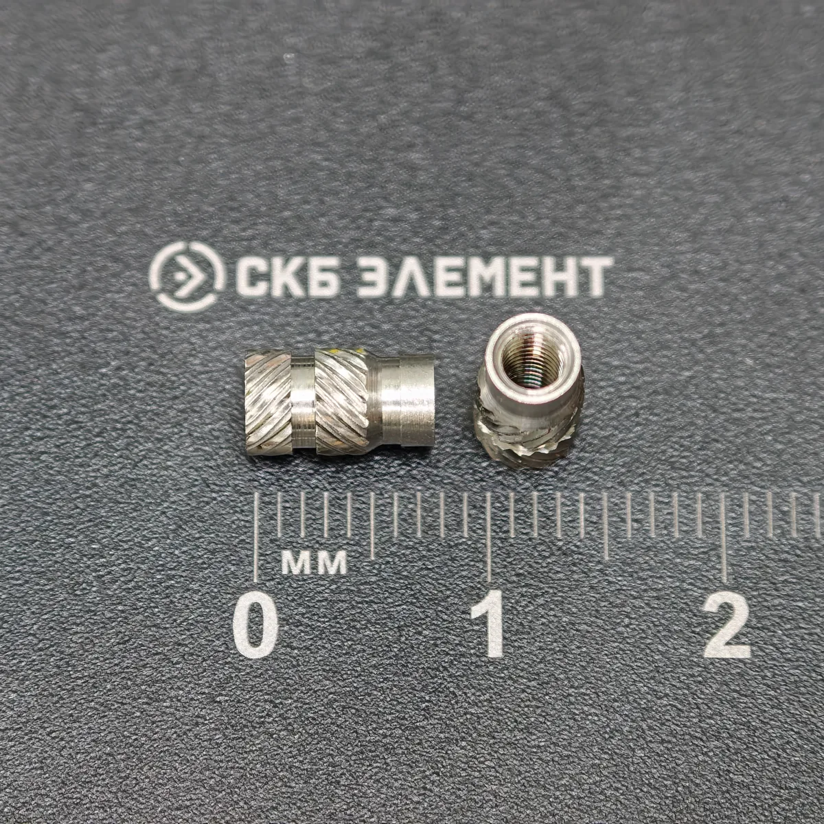 М3-OD4,6-L8-AISI Втулка резьбовая вплавляемая, сквозная. Нерж. сталь