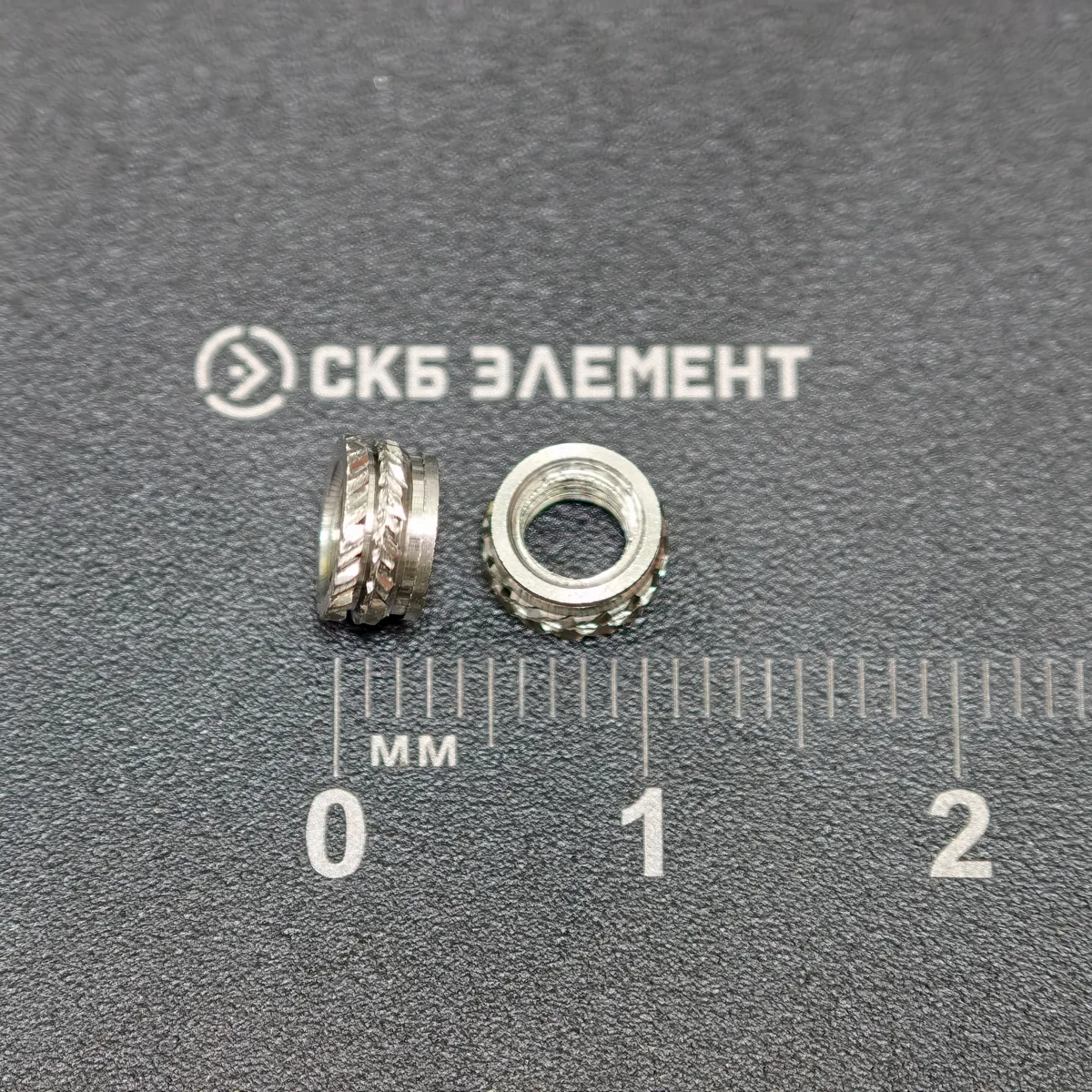 М4-OD6-L3-AISI Втулка резьбовая вплавляемая, сквозная. Нерж. сталь
