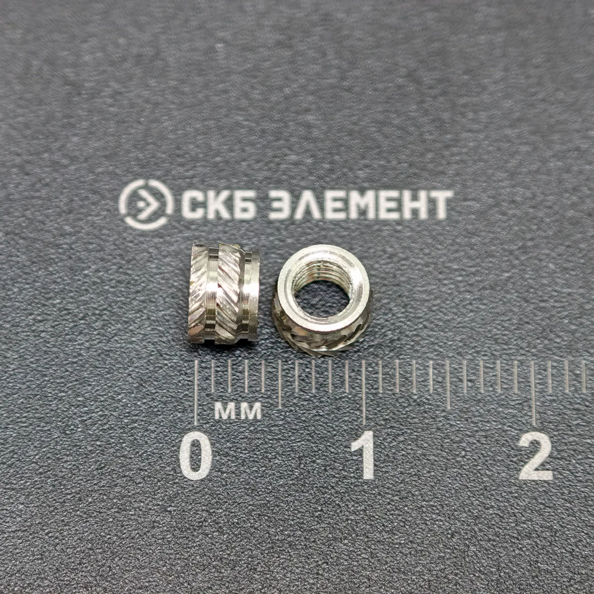 М4-OD6-L4-AISI Втулка резьбовая вплавляемая, сквозная. Нерж. сталь