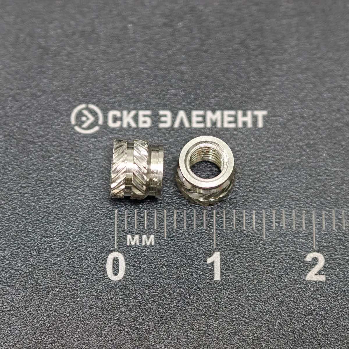 М4-OD6-L5-AISI Втулка резьбовая вплавляемая, сквозная. Нерж. сталь