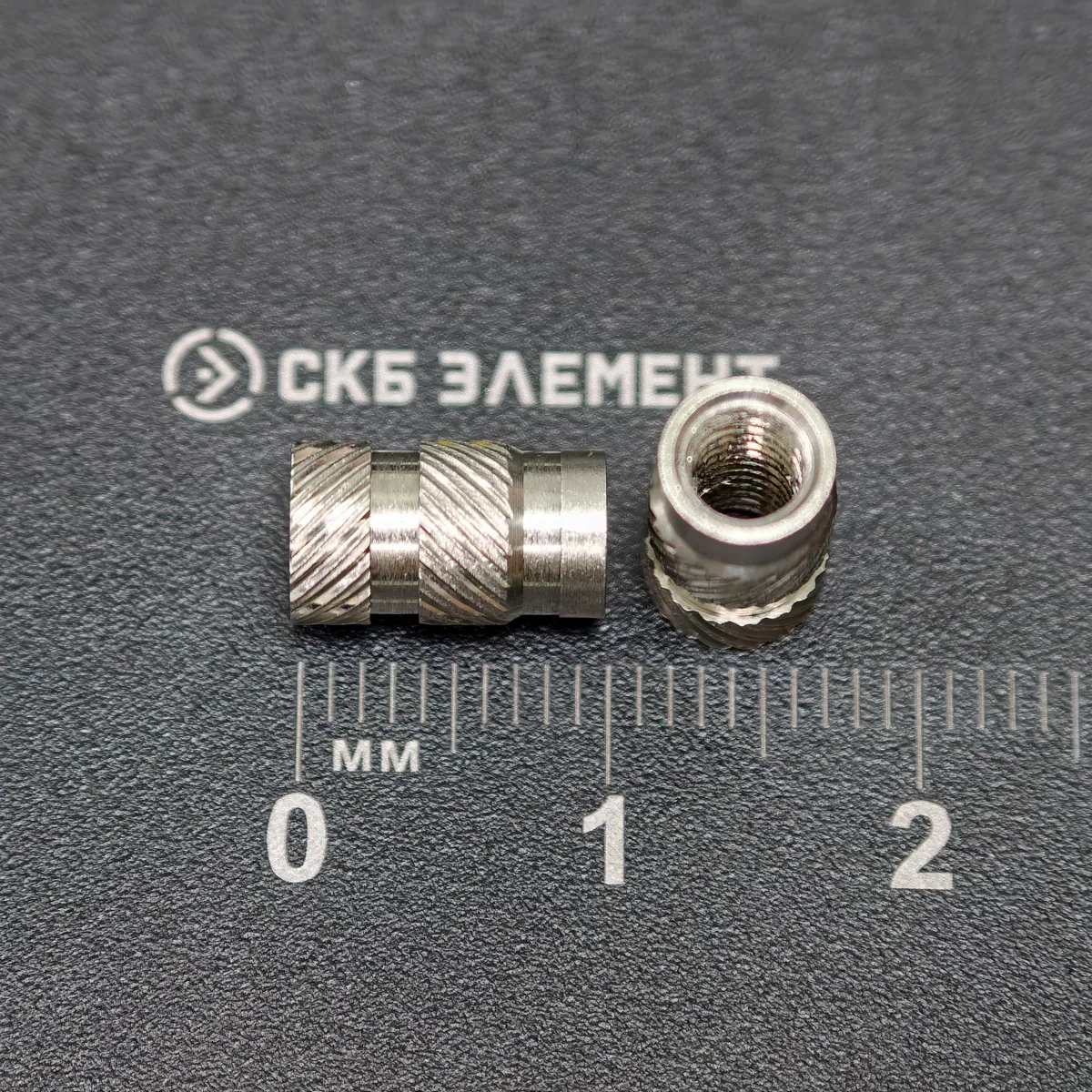 М4-OD6-L10-AISI Втулка резьбовая вплавляемая, сквозная. Нерж. сталь