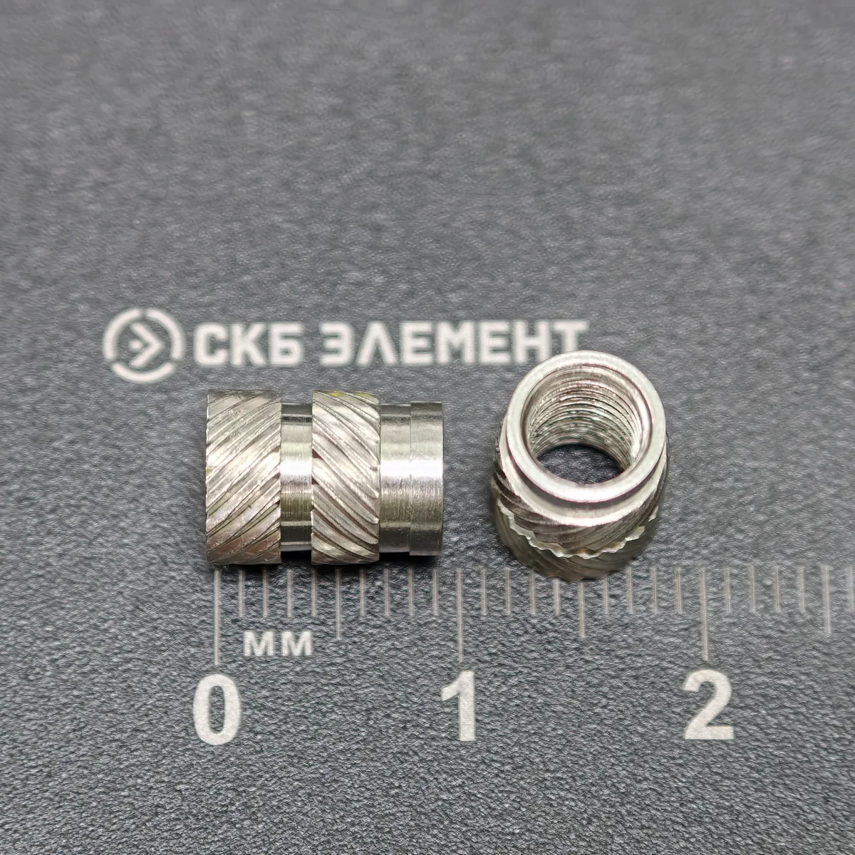 М5-OD7,1-L9,5-AISI Втулка резьбовая вплавляемая, сквозная. Нерж. сталь