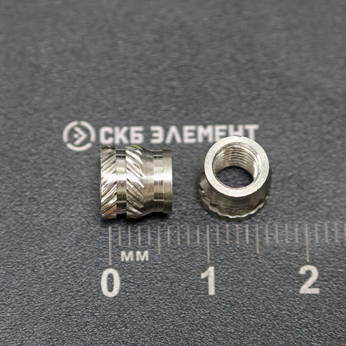 М5-OD7,3-L7-AISI Втулка резьбовая вплавляемая, сквозная. Нерж. сталь