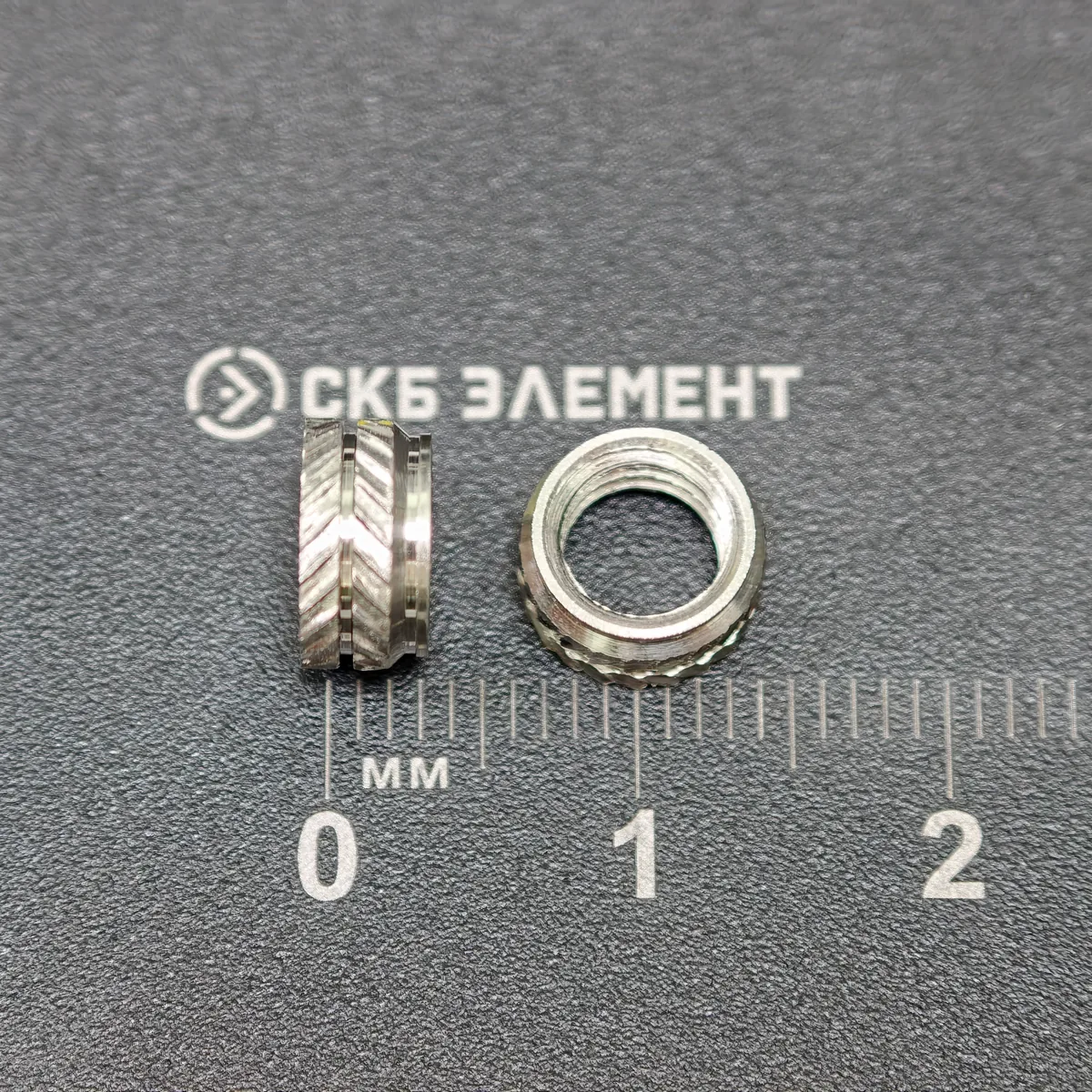 М6-OD8-L4-AISI Втулка резьбовая вплавляемая, сквозная. Нерж. сталь