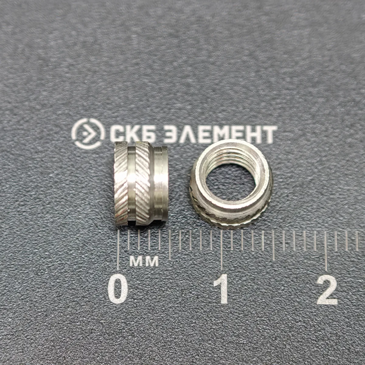 М6-OD8-L5-AISI Втулка резьбовая вплавляемая, сквозная. Нерж. сталь