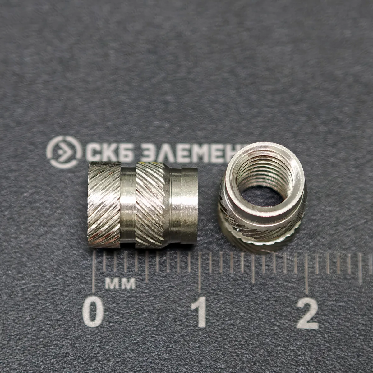 М6-OD8-L10-AISI Втулка резьбовая вплавляемая, сквозная. Нерж. сталь