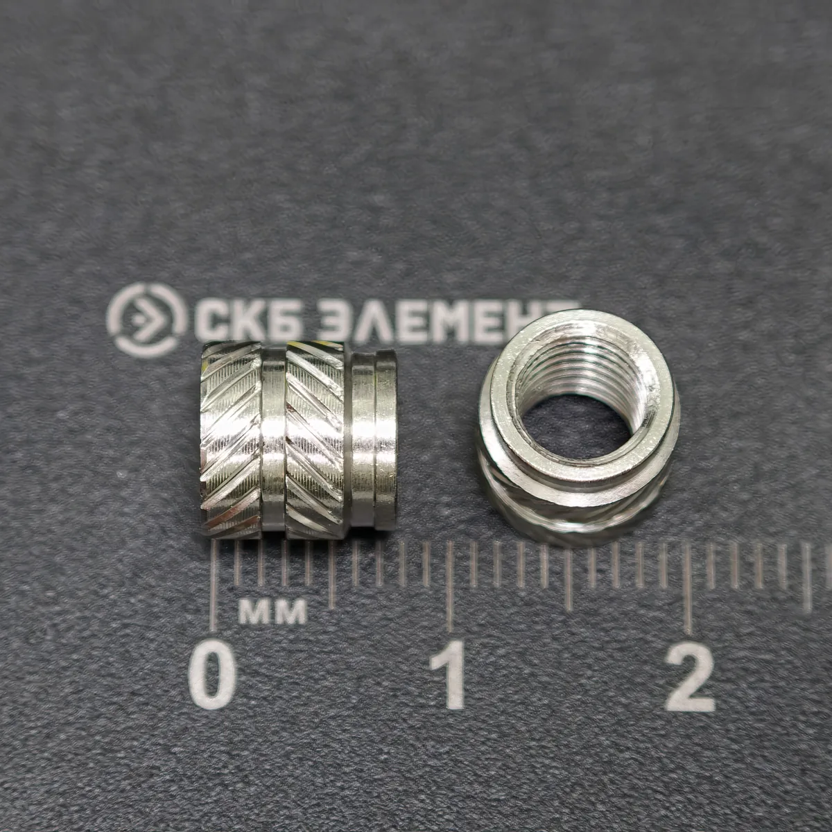 М6-OD8,25-L8-AISI Втулка резьбовая вплавляемая, сквозная. Нерж. сталь