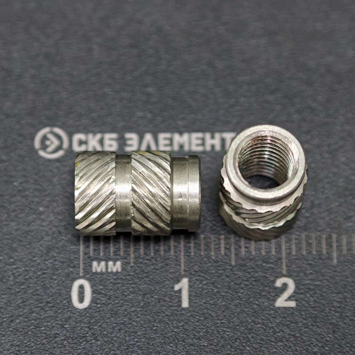 М6-OD8,25-L12-AISI Втулка резьбовая вплавляемая, сквозная. Нерж. сталь