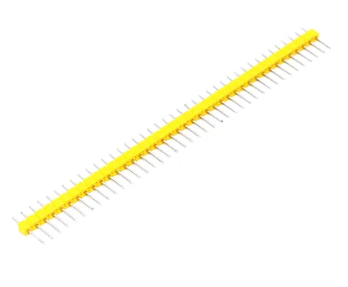 PLS-40 YELLLOW (DS1021-1x40), Вилка штыревая 2.54мм 1х40pin (цвет - желтый)