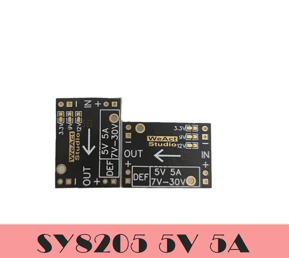 WeAct Studio понижающий DC-DC преобразователь на SY8205 (3,3V/5A, 5V/5A, 9V/2.4A, 12V/1.5A)